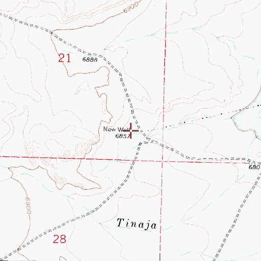 Topographic Map of New Well, NM