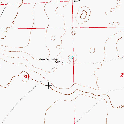 Topographic Map of New Windmill, NM