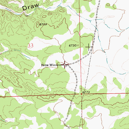 Topographic Map of New Windmill, NM