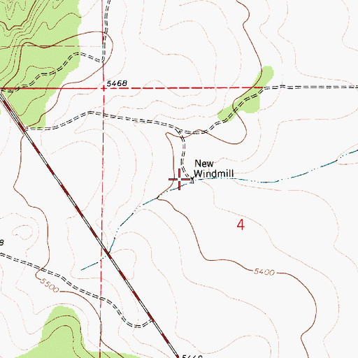 Topographic Map of New Windmill, NM