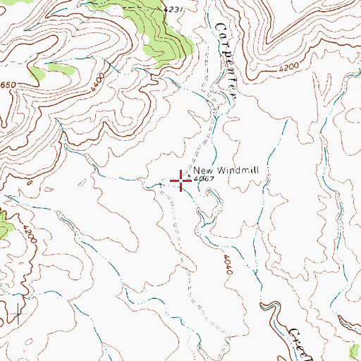 Topographic Map of New Windmill, NM