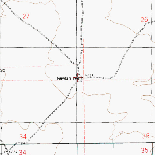 Topographic Map of Newlan Well, NM
