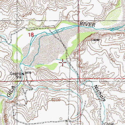 Topographic Map of Nichols Canyon, NM
