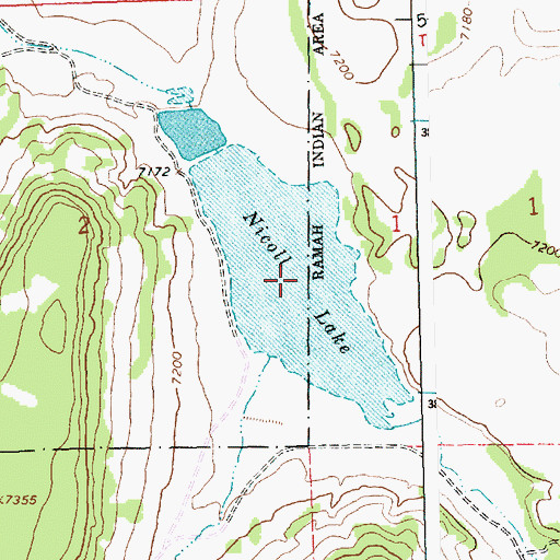 Topographic Map of Nicoll Lake, NM