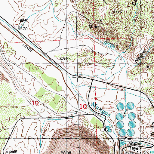 Topographic Map of Negro Canyon, NM