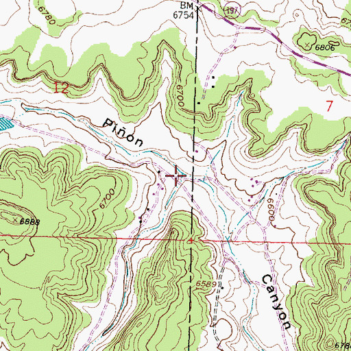 Topographic Map of Noberto Sandoval Caon, NM