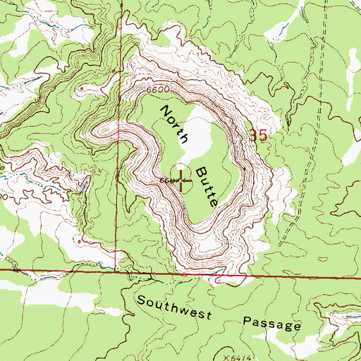 Topographic Map of North Butte, NM