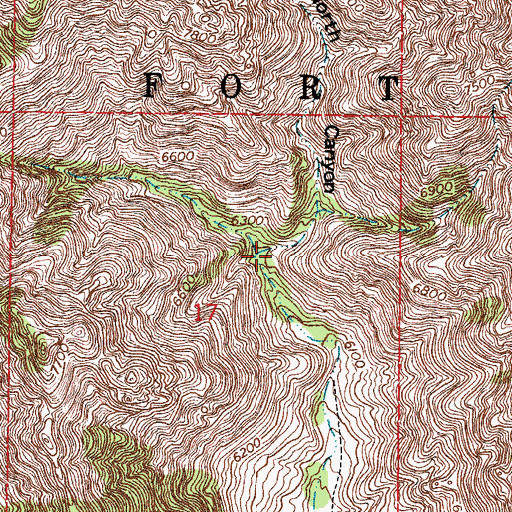 Topographic Map of North Canyon, NM
