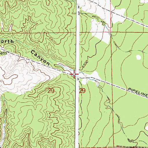 Topographic Map of North Canyon, NM