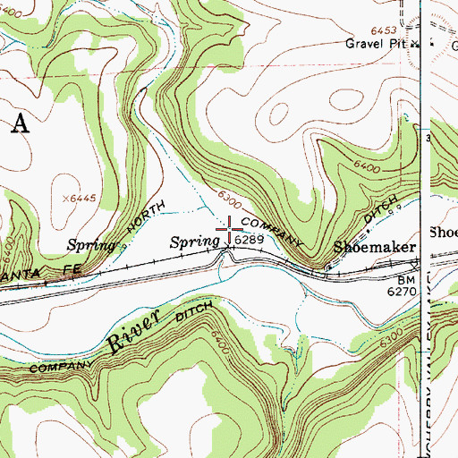 Topographic Map of North Company Ditch, NM