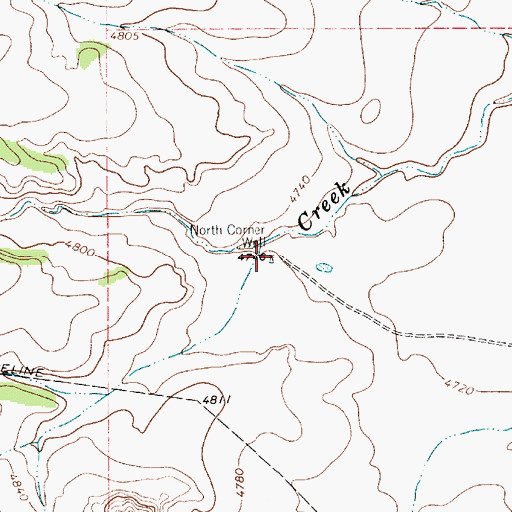 Topographic Map of North Corner Well, NM