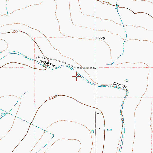 Topographic Map of North Ditch, NM