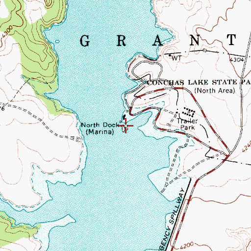Topographic Map of North Dock, NM