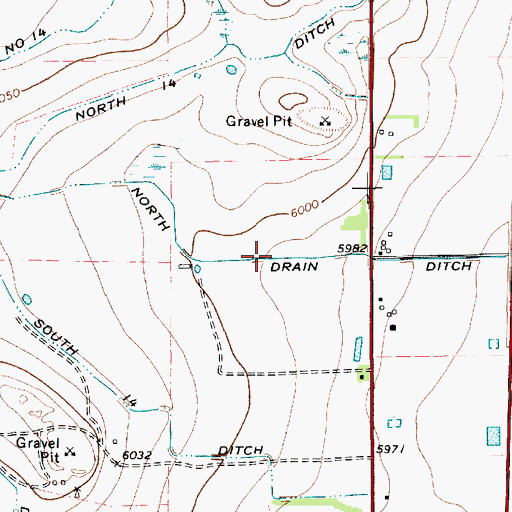 Topographic Map of North Drain Ditch, NM