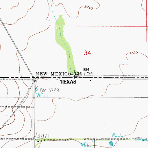 Topographic Map of North Draw, NM