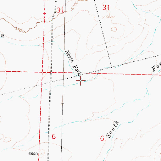 Topographic Map of North Fork Arroyo Leon, NM