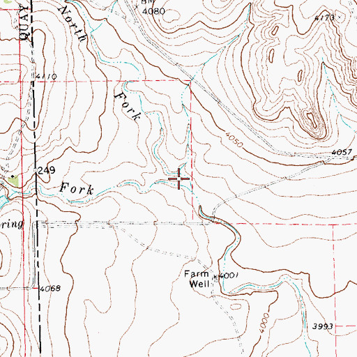Topographic Map of North Fork Horse Creek, NM