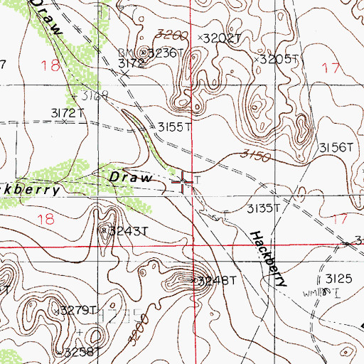 Topographic Map of North Hackberry Draw, NM