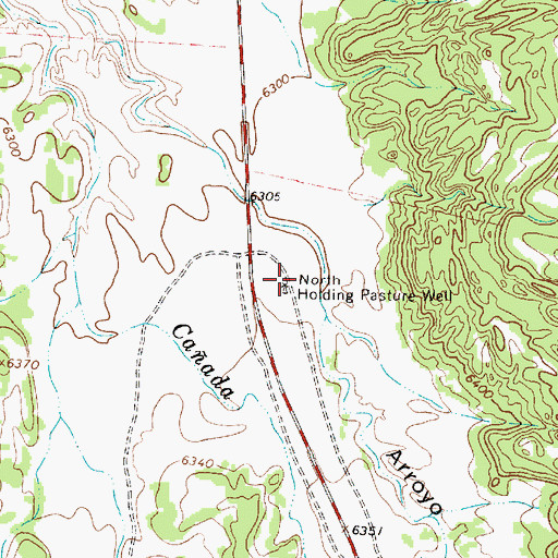Topographic Map of North Holding Pasture Well, NM