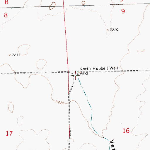 Topographic Map of North Hubbell Well, NM