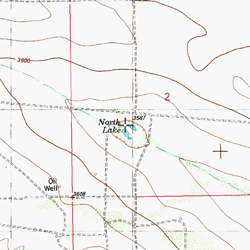 Topographic Map of North Lake, NM