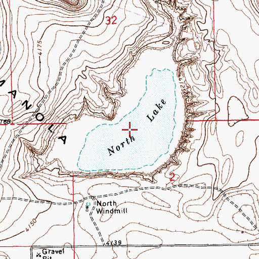Topographic Map of North Lake, NM
