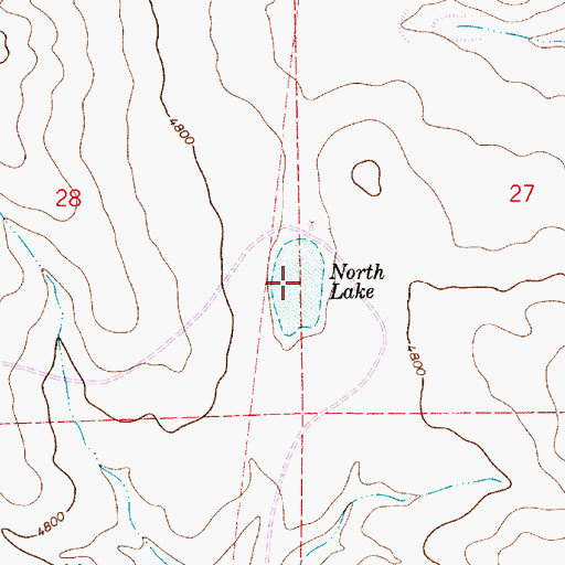 Topographic Map of North Lake, NM