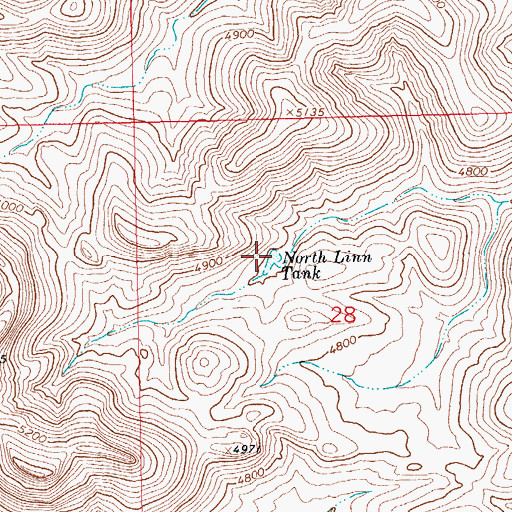 Topographic Map of North Linn Tank, NM