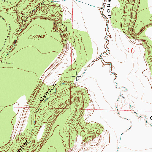 Topographic Map of North Lumber Canyon, NM