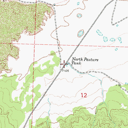 Topographic Map of North Pasture Tank, NM