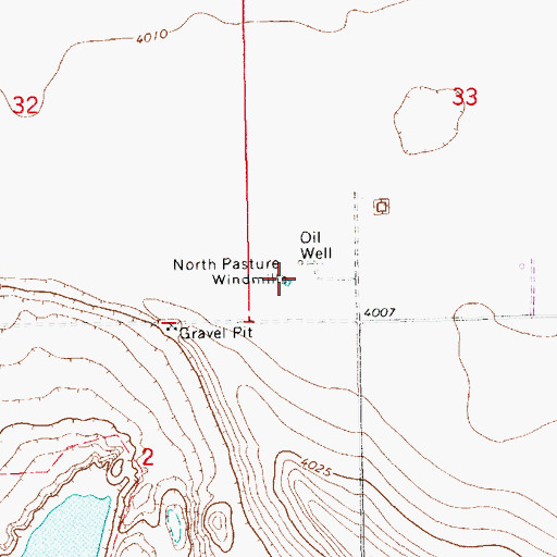 Topographic Map of North Pasture Windmill, NM