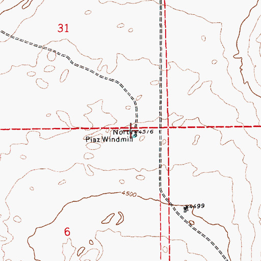 Topographic Map of North Piaz Windmill, NM
