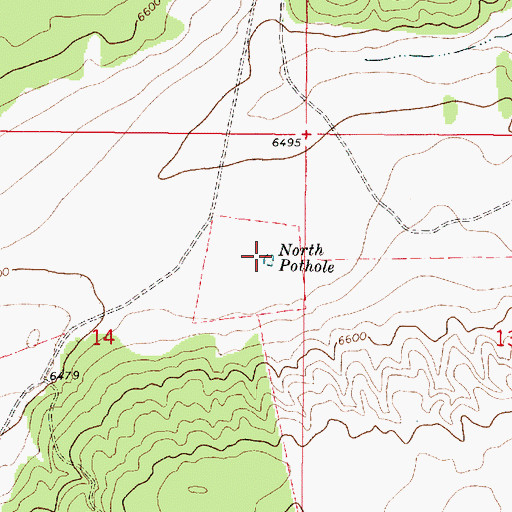 Topographic Map of North Pothole, NM