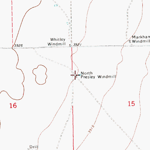 Topographic Map of North Presley Windmill, NM