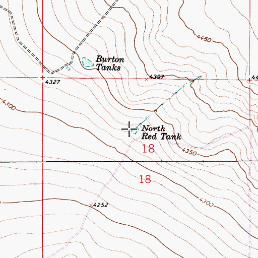 Topographic Map of North Red Tank, NM