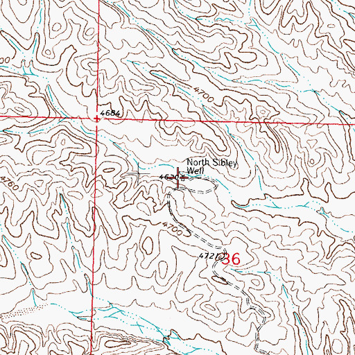 Topographic Map of North Sibley Well, NM