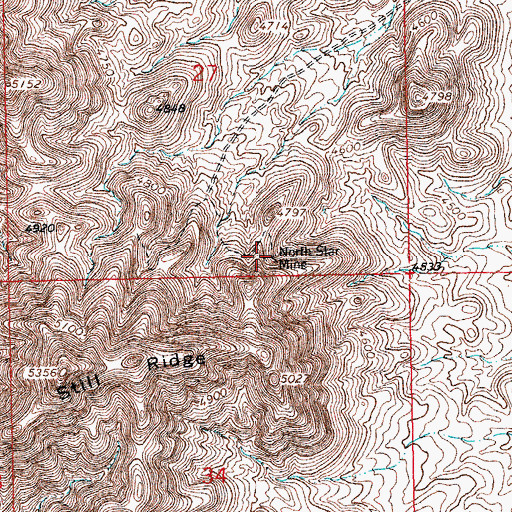 Topographic Map of North Star Mine, NM