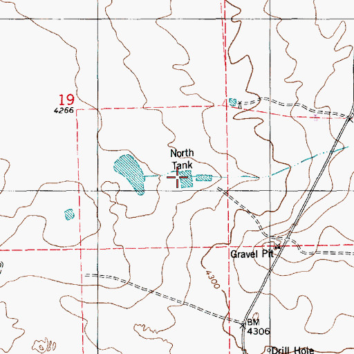 Topographic Map of North Tank, NM