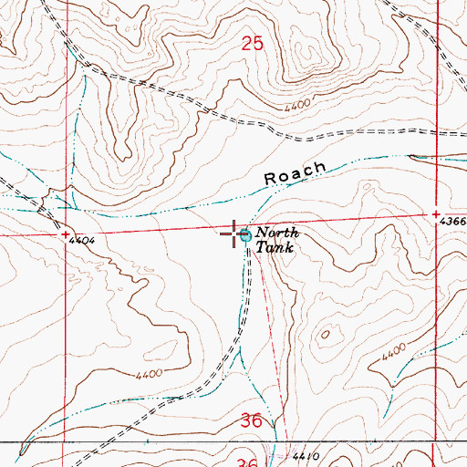 Topographic Map of North Tank, NM