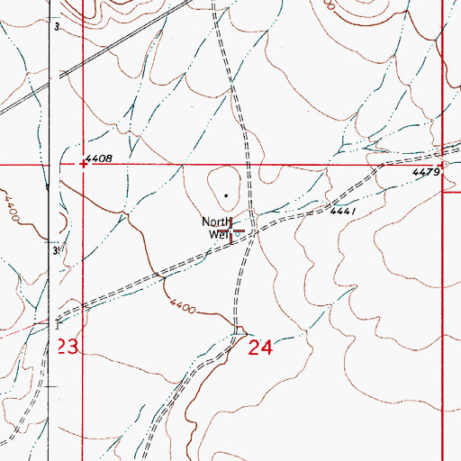 Topographic Map of North Well, NM