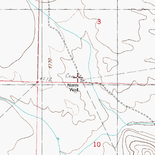 Topographic Map of North Well, NM