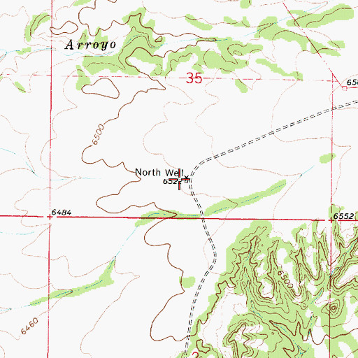 Topographic Map of North Well, NM