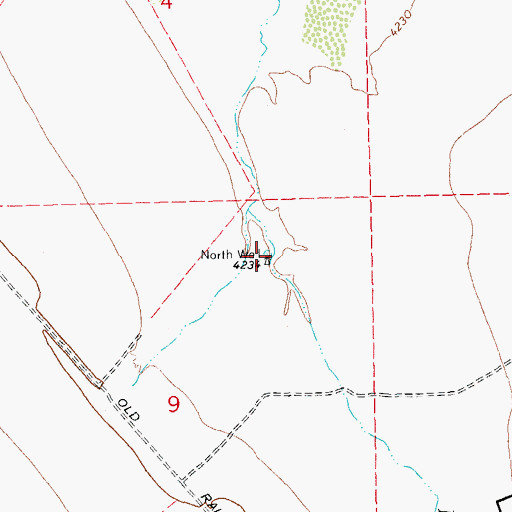 Topographic Map of North Well, NM
