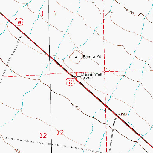 Topographic Map of North Well, NM