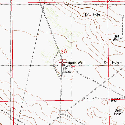 Topographic Map of North Well, NM