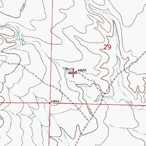 Topographic Map of North Well, NM