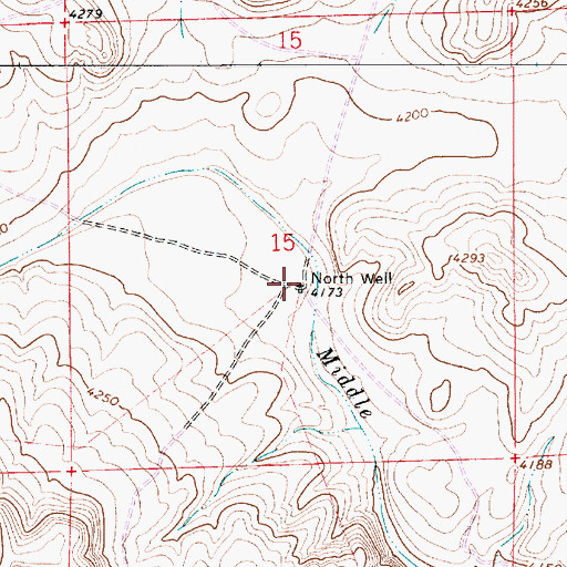 Topographic Map of North Well, NM