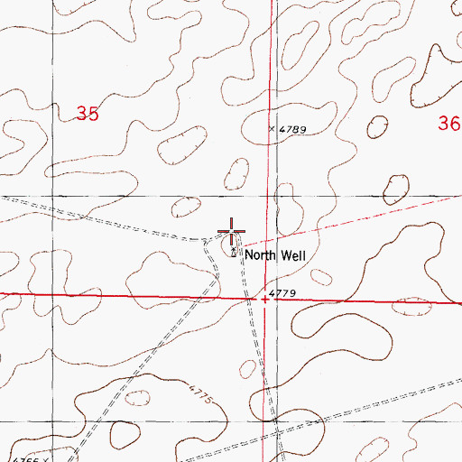 Topographic Map of North Well, NM