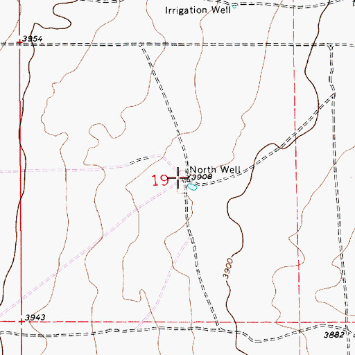 Topographic Map of North Well, NM