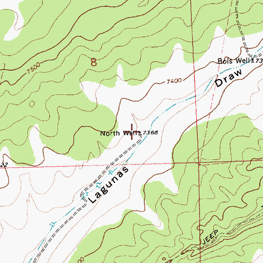 Topographic Map of North Well, NM